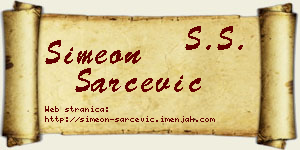 Simeon Šarčević vizit kartica